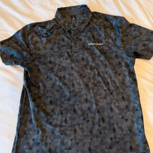 Edward Jones Gray Geometric Polo Shirt